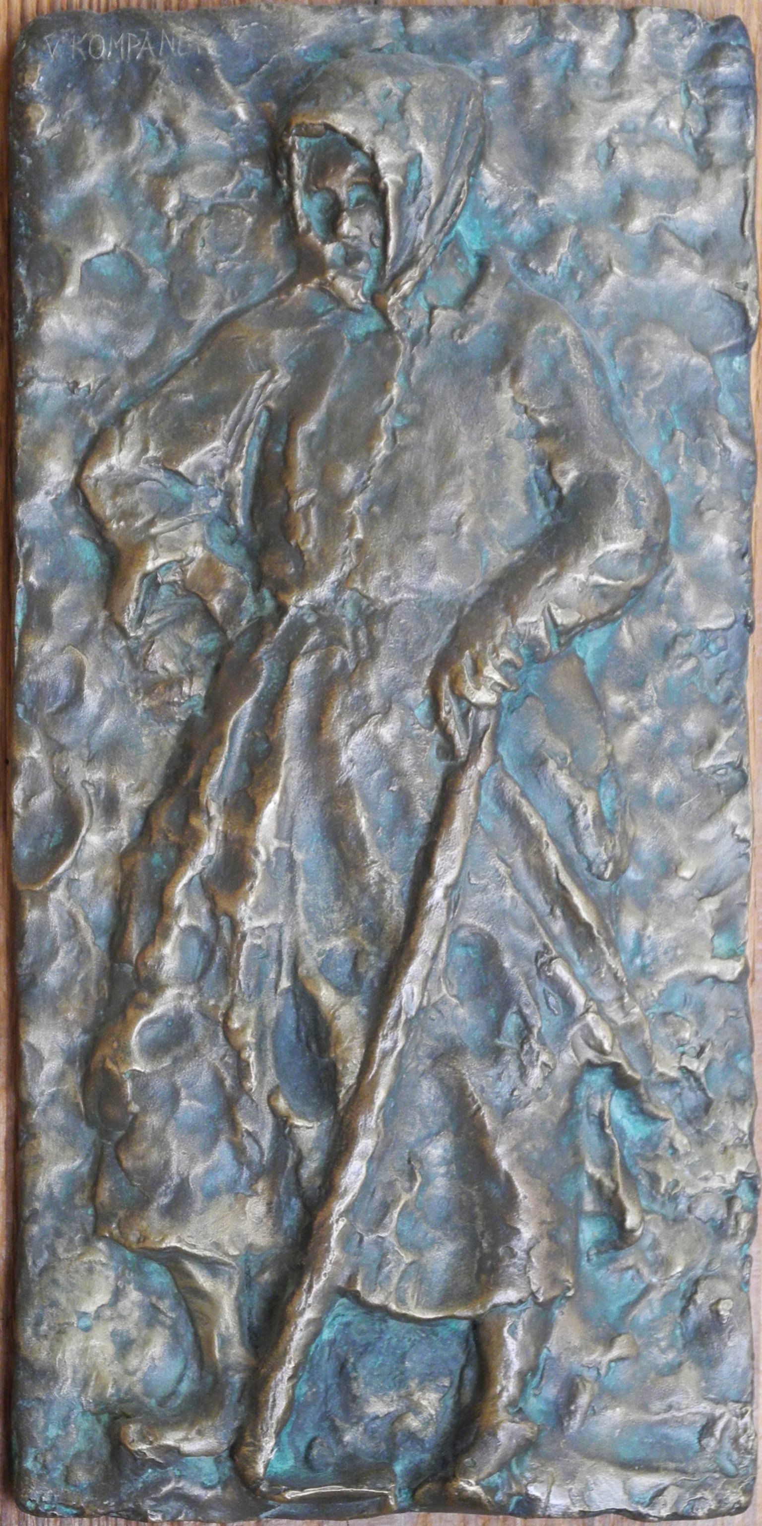 Kompánek Vladimír, Kopáčka, bronz, 44x22, signované vľavo hore V.Kompánek (2)