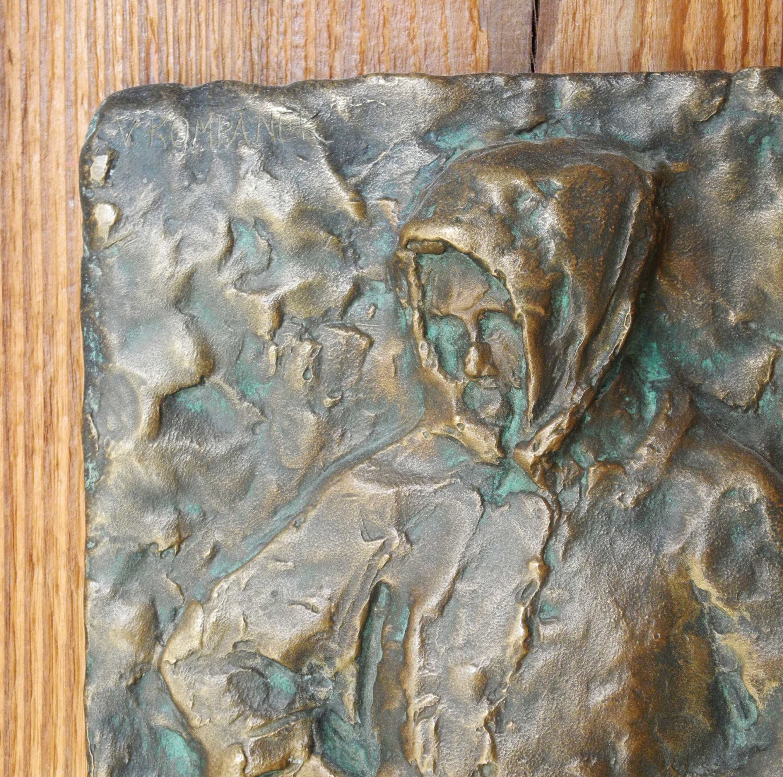 Kompánek Vladimír, Kopáčka, bronz, 44x22, signované vľavo hore V.Kompánek (3)